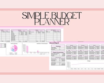 Monatliches Budget Excel Vorlage | Persönliche Buchhaltung | Einfacher Sparplaner für Anfänger