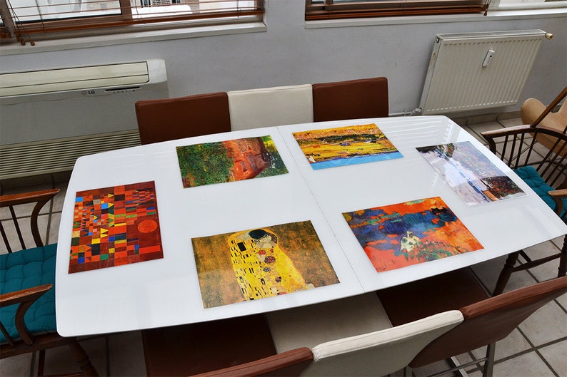 The world in watercolor 1. aesthetic Creative painting original design PLACEMAT in plastic washable and resistant
