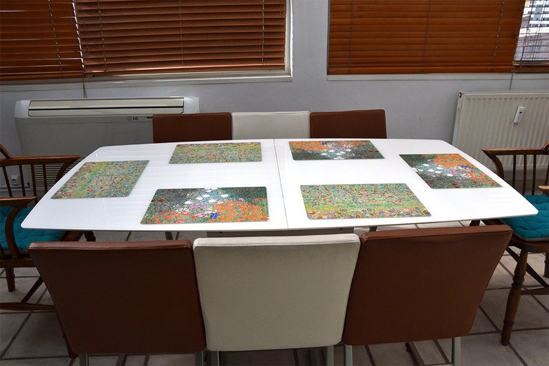 The world in watercolor 1. aesthetic Creative painting original design PLACEMAT in plastic washable and resistant
