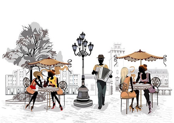 Set de Table Plastique, Pvc, Design, Original, Semi-Rigide, Lavable, Déco Table, Paris, Jeunes Femme