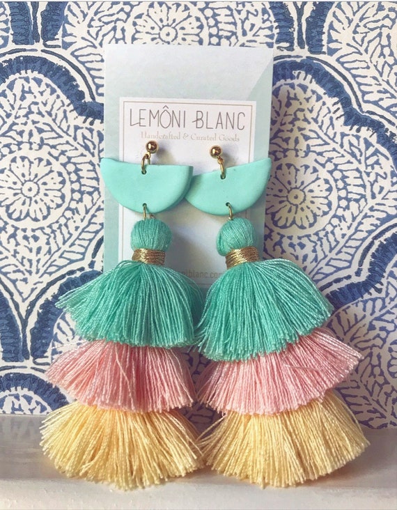 Impression Handmade Clay earrings