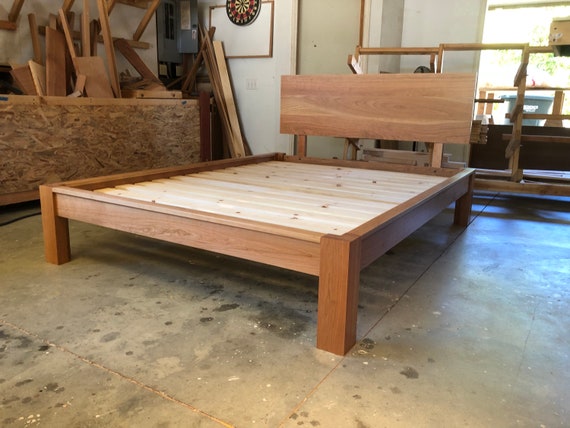 Low Profile Platform Bed In Cherry, How To Build A Low Platform Bed Frame