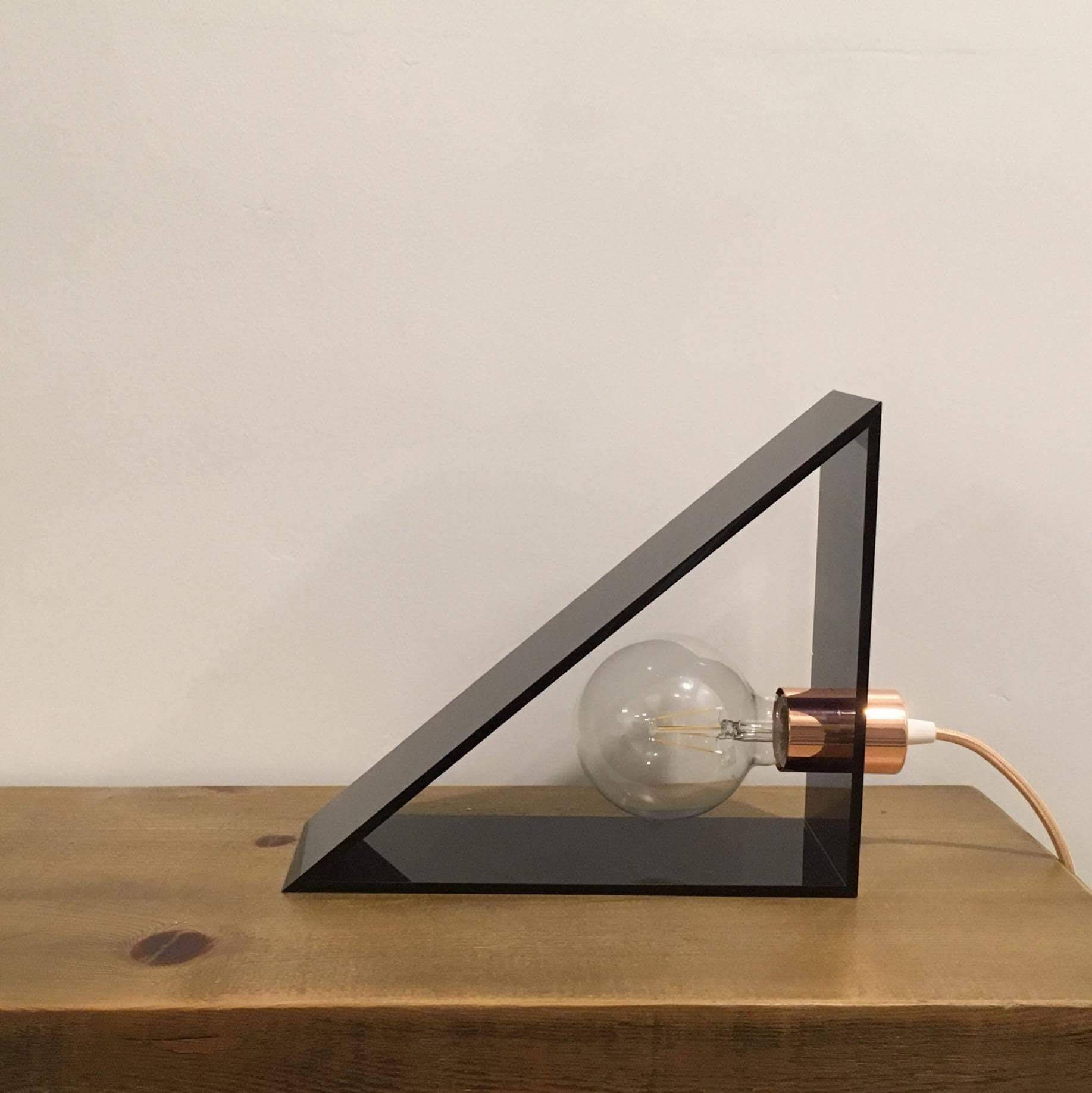 Triangle Desk Lamp Triangle Accent Light Geometric Light Etsy