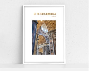 St Peter's Basilica Art Print | Vatican City Travel Decor (Digital Download)