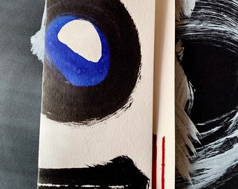 Shakuhachi Score/Sheet Music folder/holder, with original ink & brush art/painting - no. 5