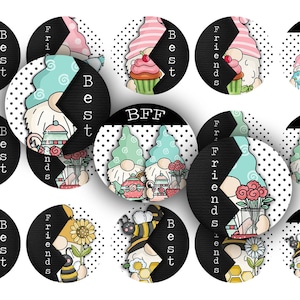 Imágenes de tapas de botellas imprimibles con diseño de caballo boho de 25 mm y 1 pulgada bci