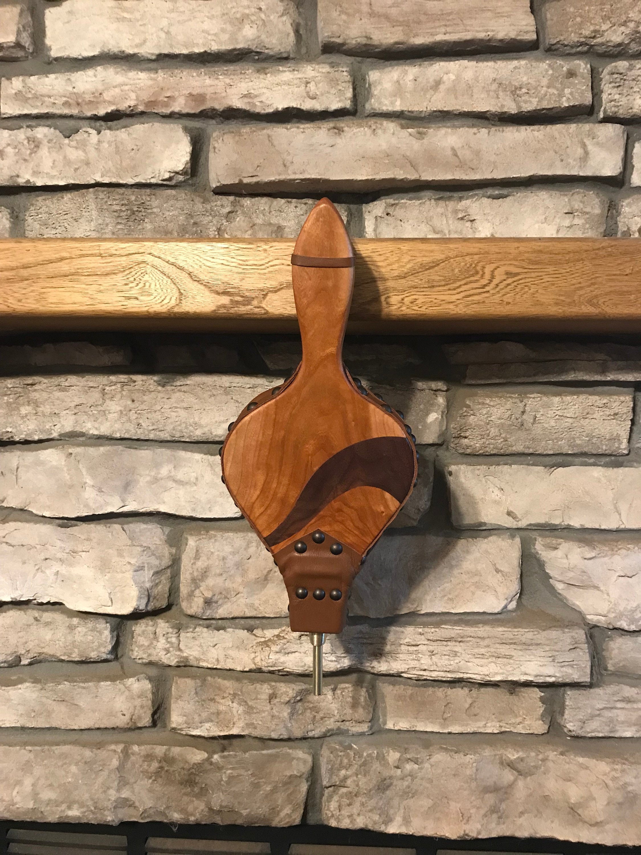 READY TO SHIP Handmade Fireplace Bellows, Shorty Bellows, Cherry with