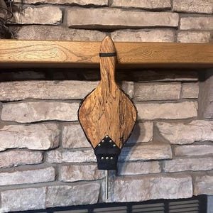 READY TO SHIP - Handmade Fireplace Bellows, Spalted Sycamore with Brown Leather, Shiny Brass Tacks-Woodstove-Fire-Fireplace-Bellows-Heirloom