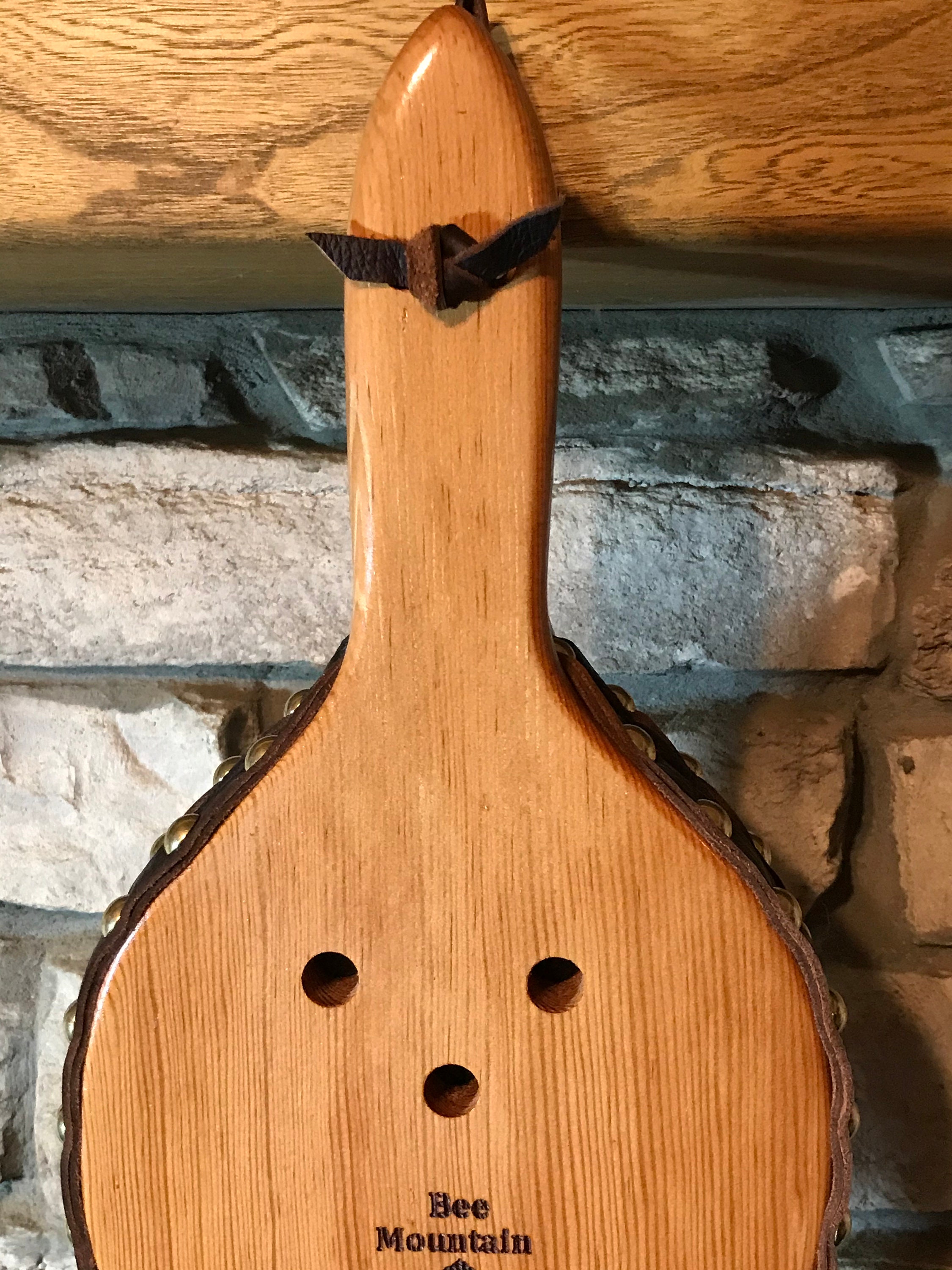 READY to SHIP Handmade Fireplace Bellows, Assorted Joined Wood, Dark