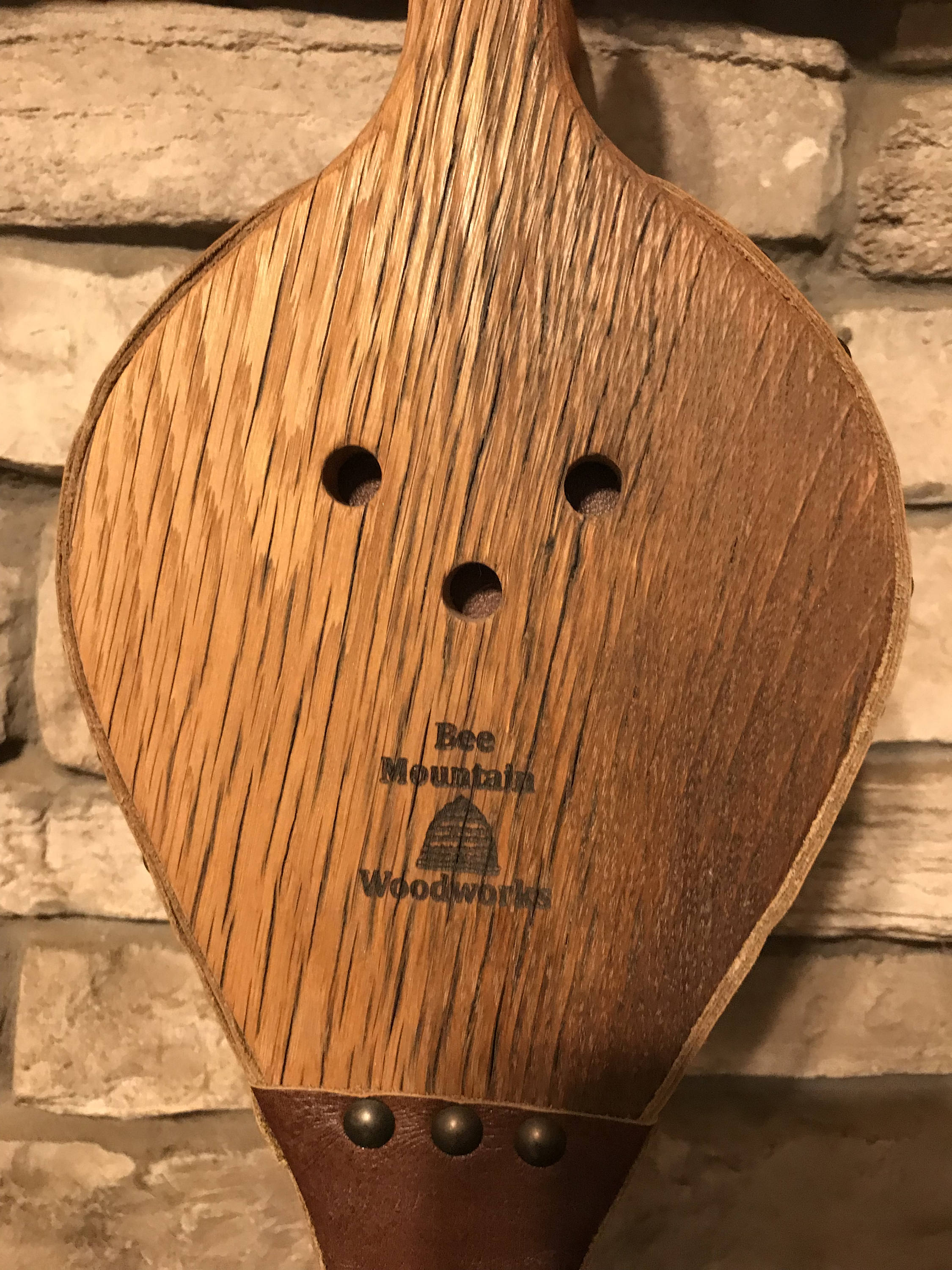 Handmade Fireplace Bellows, Rustic, Crafted from Antique Chestnut