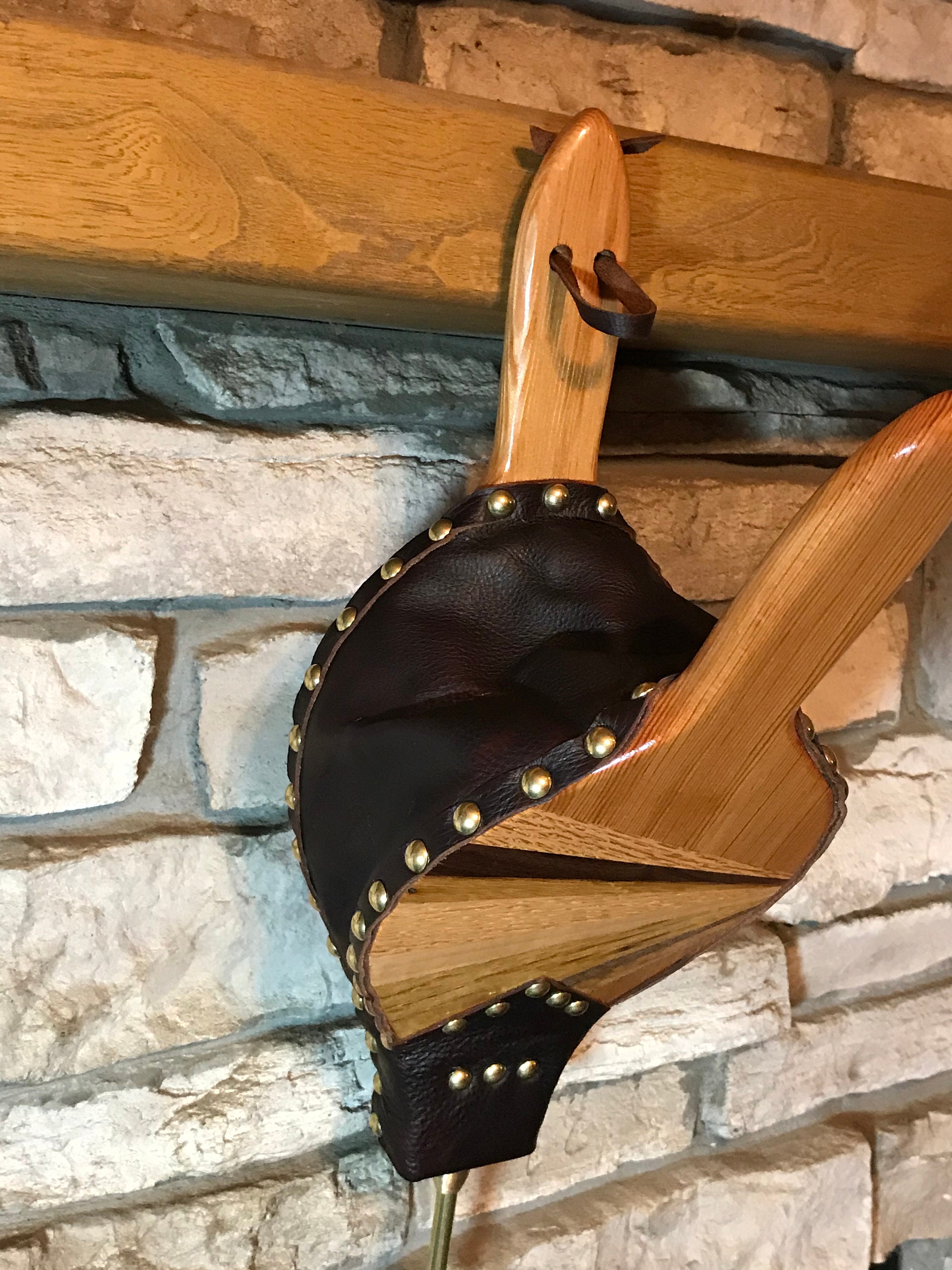 READY to SHIP Handmade Fireplace Bellows, Assorted Joined Wood, Dark