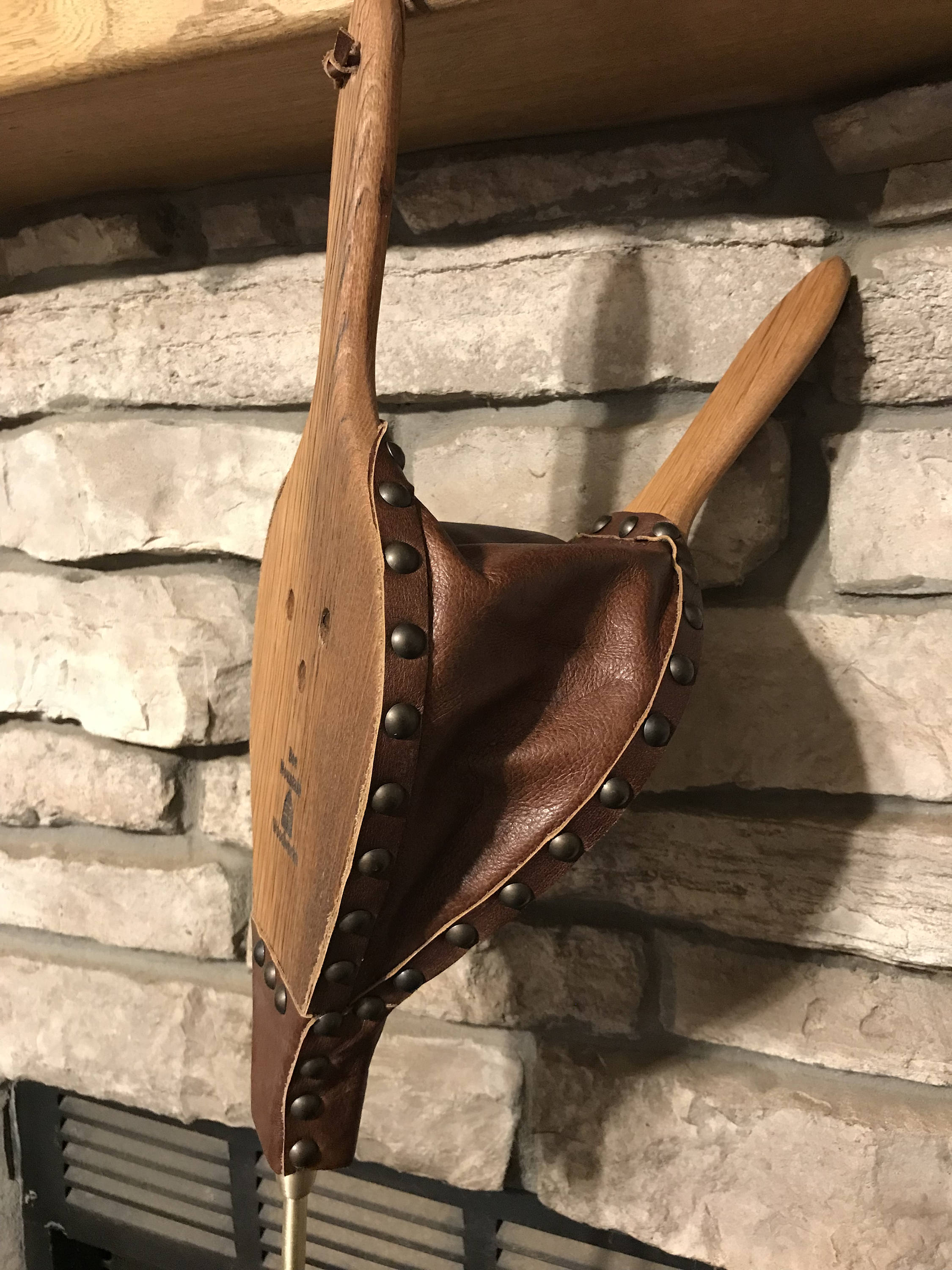 Handmade Fireplace Bellows, Rustic, Crafted from Antique Chestnut