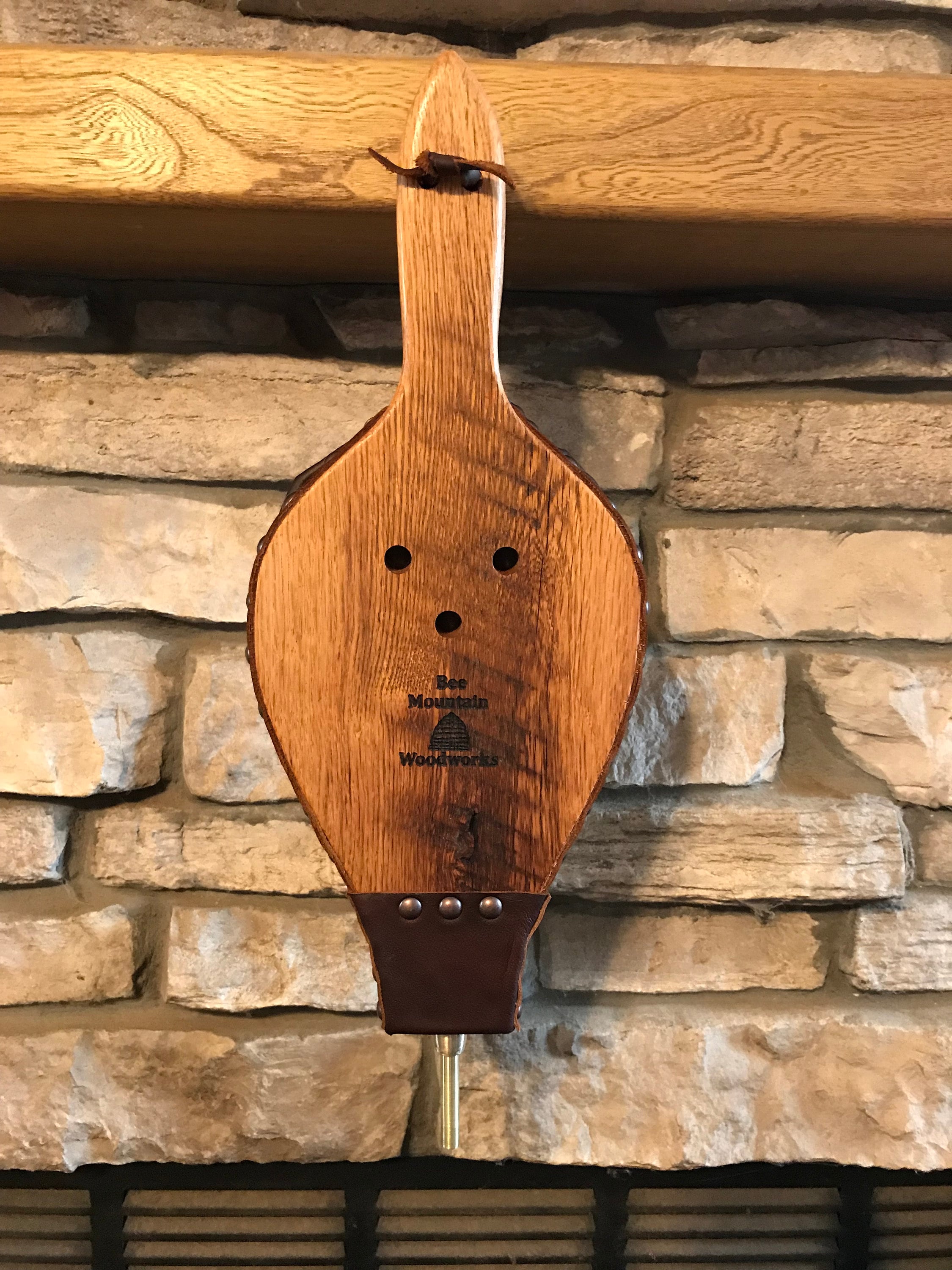 READY TO SHIP Handmade Fireplace Bellows, Rustic, Crafted from Antique