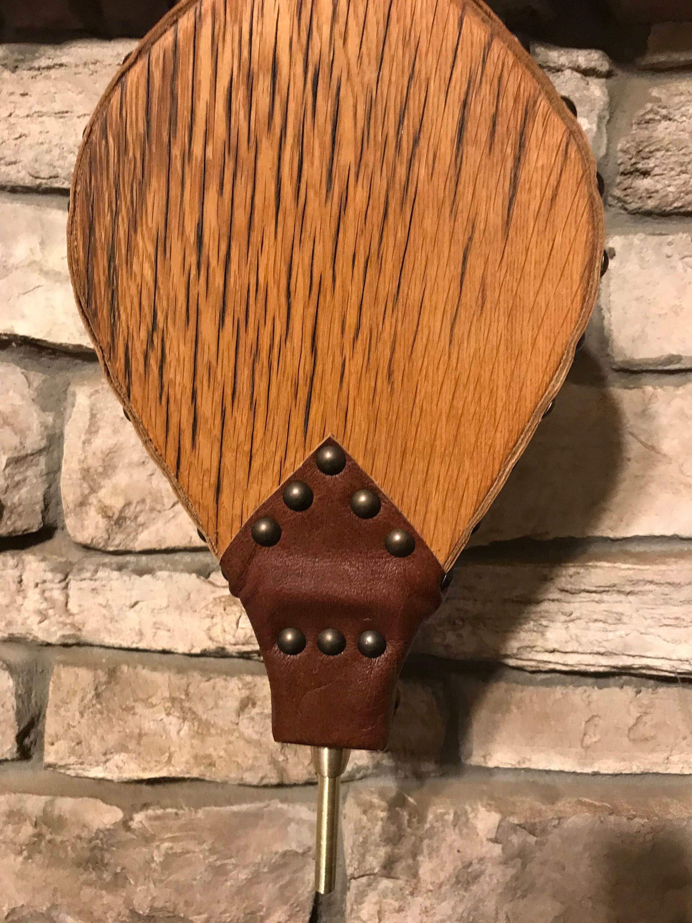 Handmade Fireplace Bellows, Rustic, Crafted from Antique Chestnut