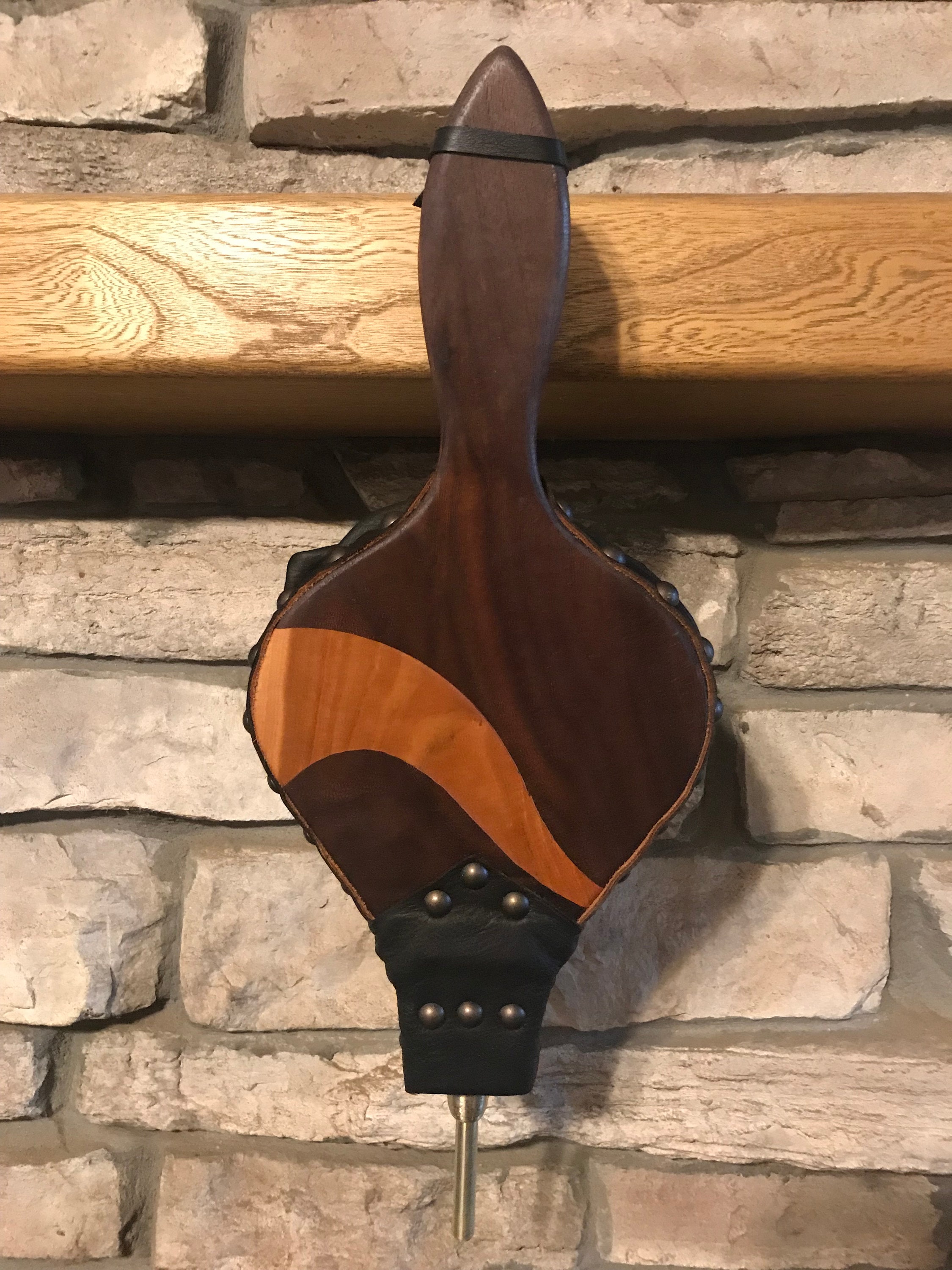 READY TO SHIP Handmade Fireplace Bellows, Shorty Bellows, Walnut and