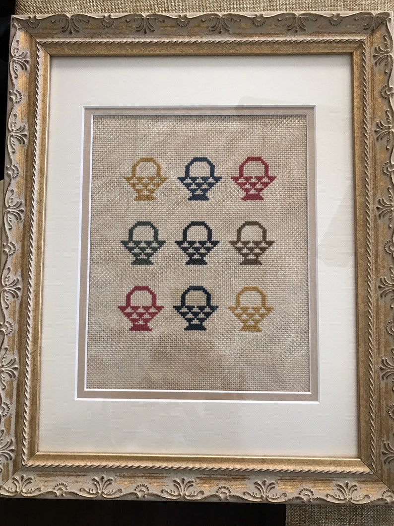 Finished Framed Cross Stitch in Victorian Gold Gilded Frame Etsy