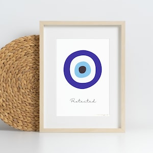 Evil Eye Poster Greek Evil Eye Mati Poster Mati Decor Greek House Decor Mati Protection Baby Room Decor DIGITAL DOWNLOAD.
