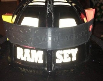Custom Reflective Lettering for Helmets, Equipment, Rescue and Firefighting Gear plus FREE Micro Skull and Axes Logo Decal
