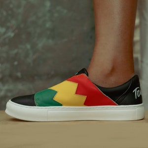 Women&#39;s Rasta Shoes | Rasta Colors Lightweight Shoes | Jamaican Reggae Sneakers