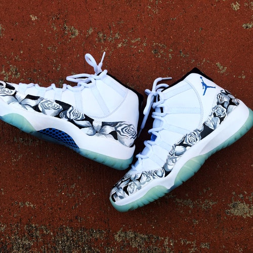 custom blue jordan 11