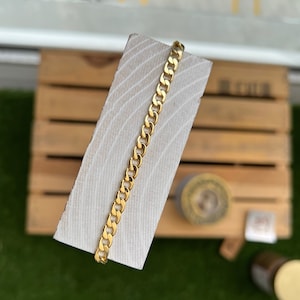 5 mm Gold Cuban Link Chain Anklet, Anklet Bracelet, Gold Link Anklet Bracelet, Chain Anklet, Trendy Anklets, Unisex Anklet , Dainty Anklet