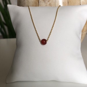 Small Carnelian Stone Necklace