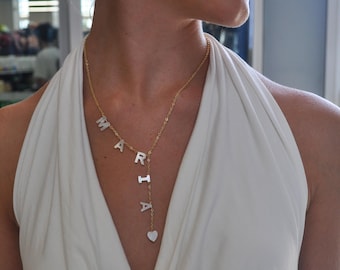 Custom Lariat  Name Necklace