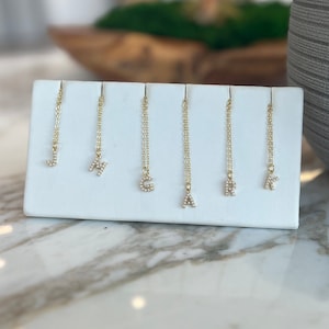 Tiny Pearls Initial Necklace