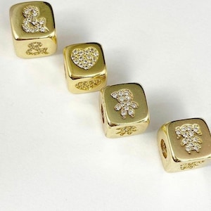 Cubo de letras chapado en oro de alta calidad