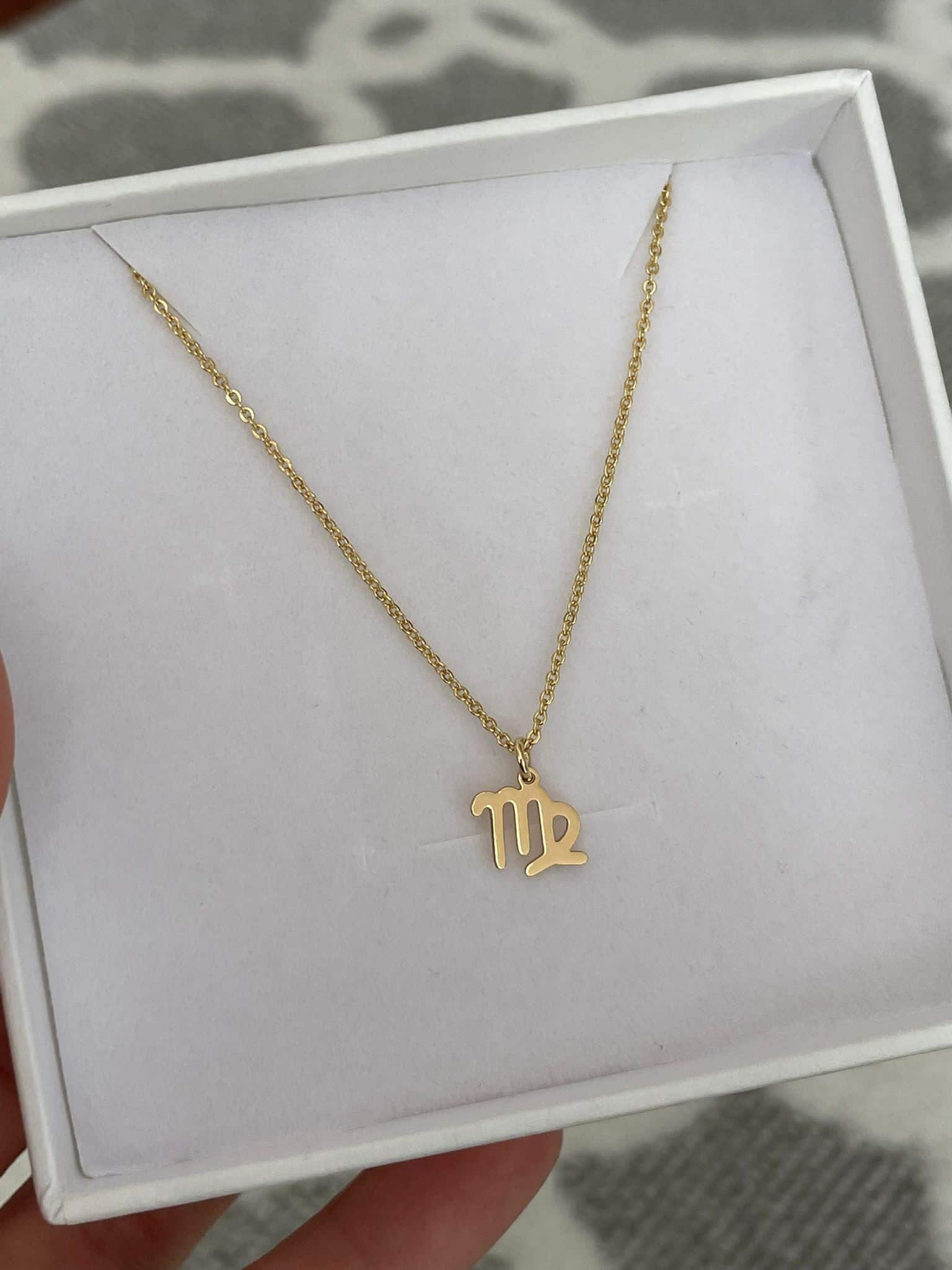 Tiny 18k Gold Plated Zodiac Sign Symbol Necklace - Etsy