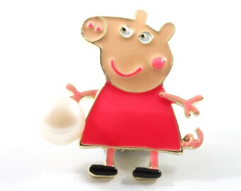 Peppa Pig Brooch Etsy Peppa Pig Brooch Etsy