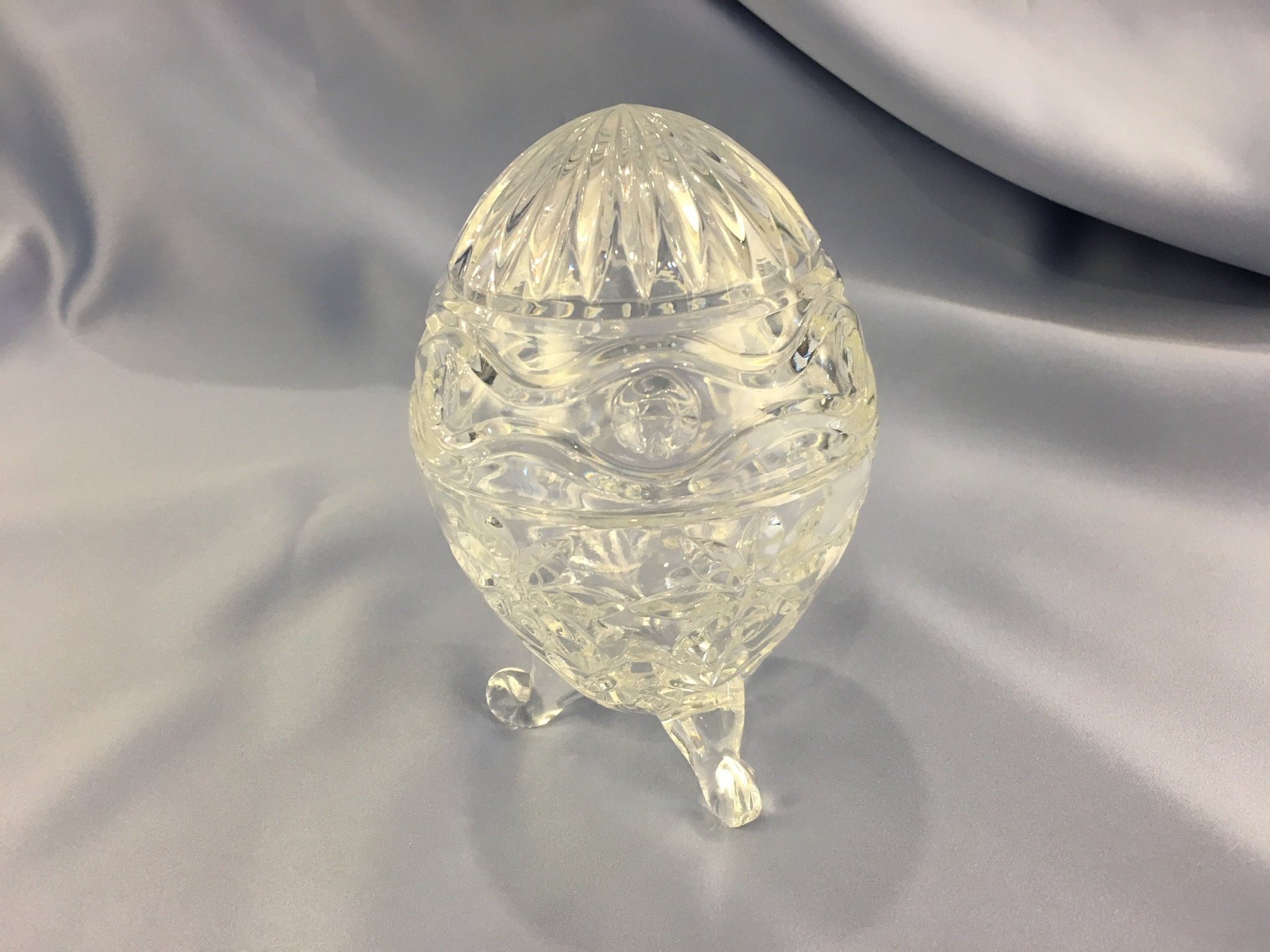 Glass Egg Shaped Candy Dish Etsy Norway