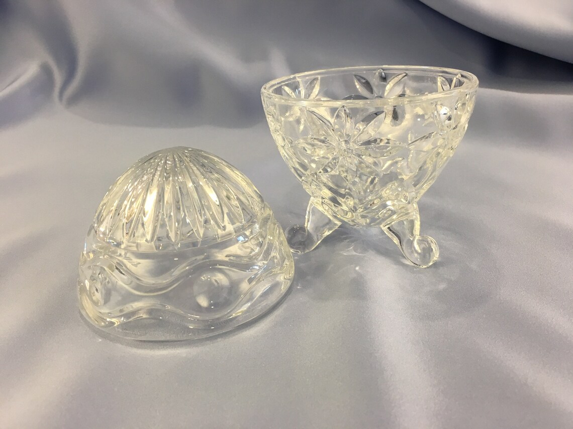 Glass Egg Shaped Candy Dish Etsy Norway