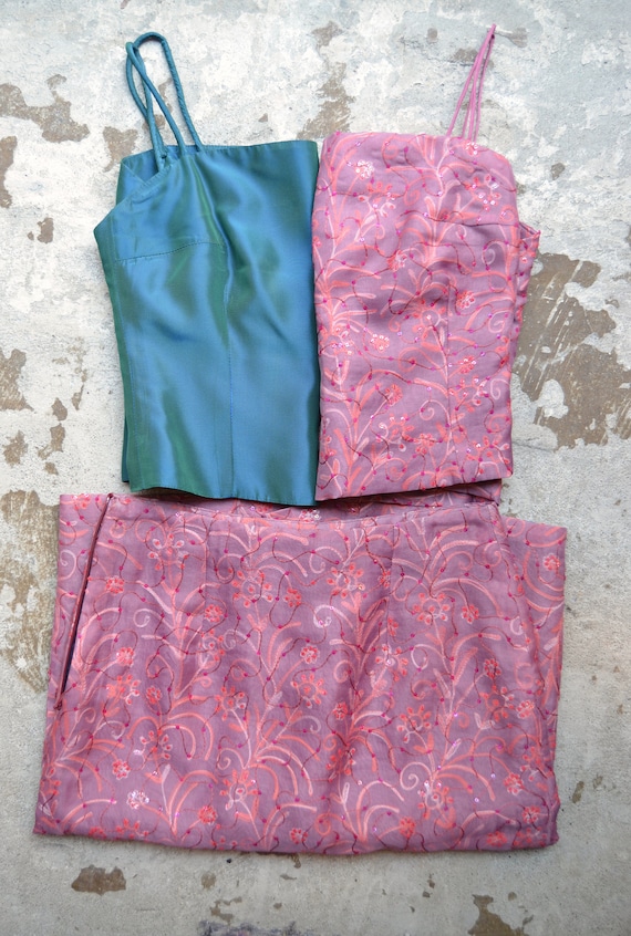 Vintage Skirt & Crop-tops Combo, size Extra Small
