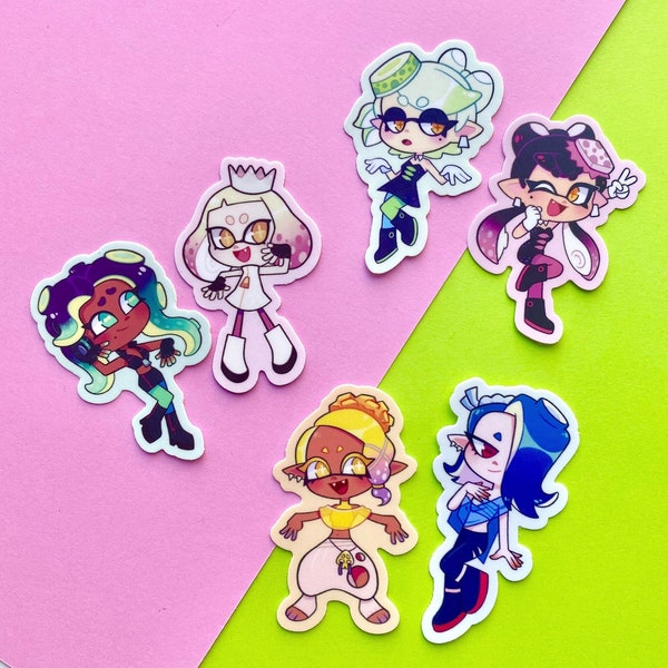 Squid Idol Stickers (Now with Big Man!)
