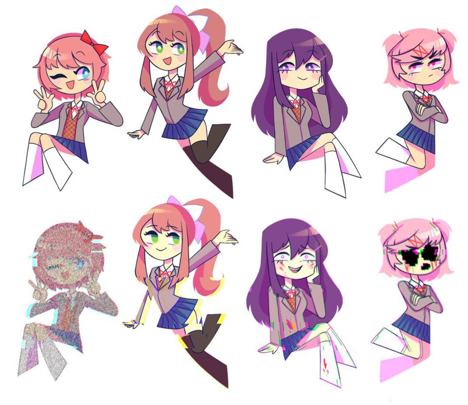 Doki Doki Literature Club Stickers | Etsy