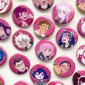 DanganRonpa pins (NEW CHARACTERS)