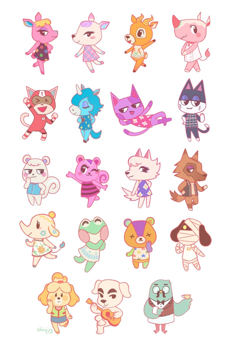 Animal Crossing Stickers Etsy
