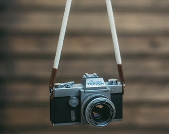 Creme Camera Strap Camera Neck Strap Rope Strap Leather Camera Strap Vintage Camera