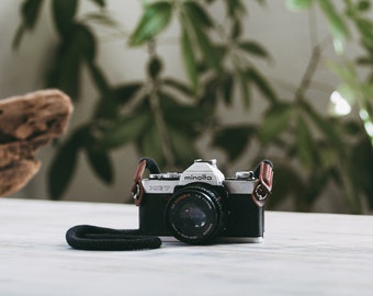 Black Camera Strap Camera Neck Strap Rope Strap Leather Camera Strap Vintage Camera