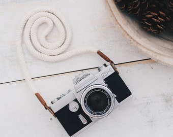 Creme Camera Strap Camera Neck Strap Rope Strap Leather Camera Strap Vintage Camera