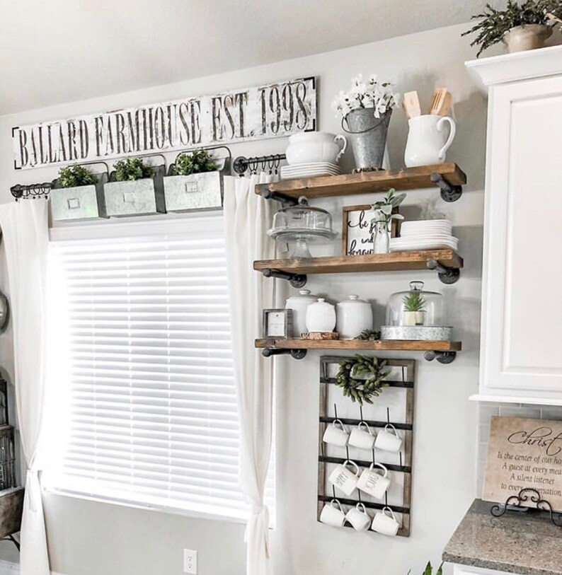 Floating shelves industrial floating shelf wall shelf Etsy