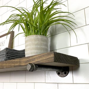 Hand Stained Farmhouse Floating Shelf, Rustic Laundry Room Floating Shelf, Farmhouse Rustic Floating Shelf, Heavy Duty Shelf, Kitchen Decor