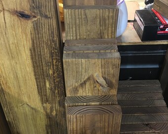 Farmhouse Rustic Wood Floating Shelf: Eco-Friendly Industrial Decor (NO BRACKETS on this listing).