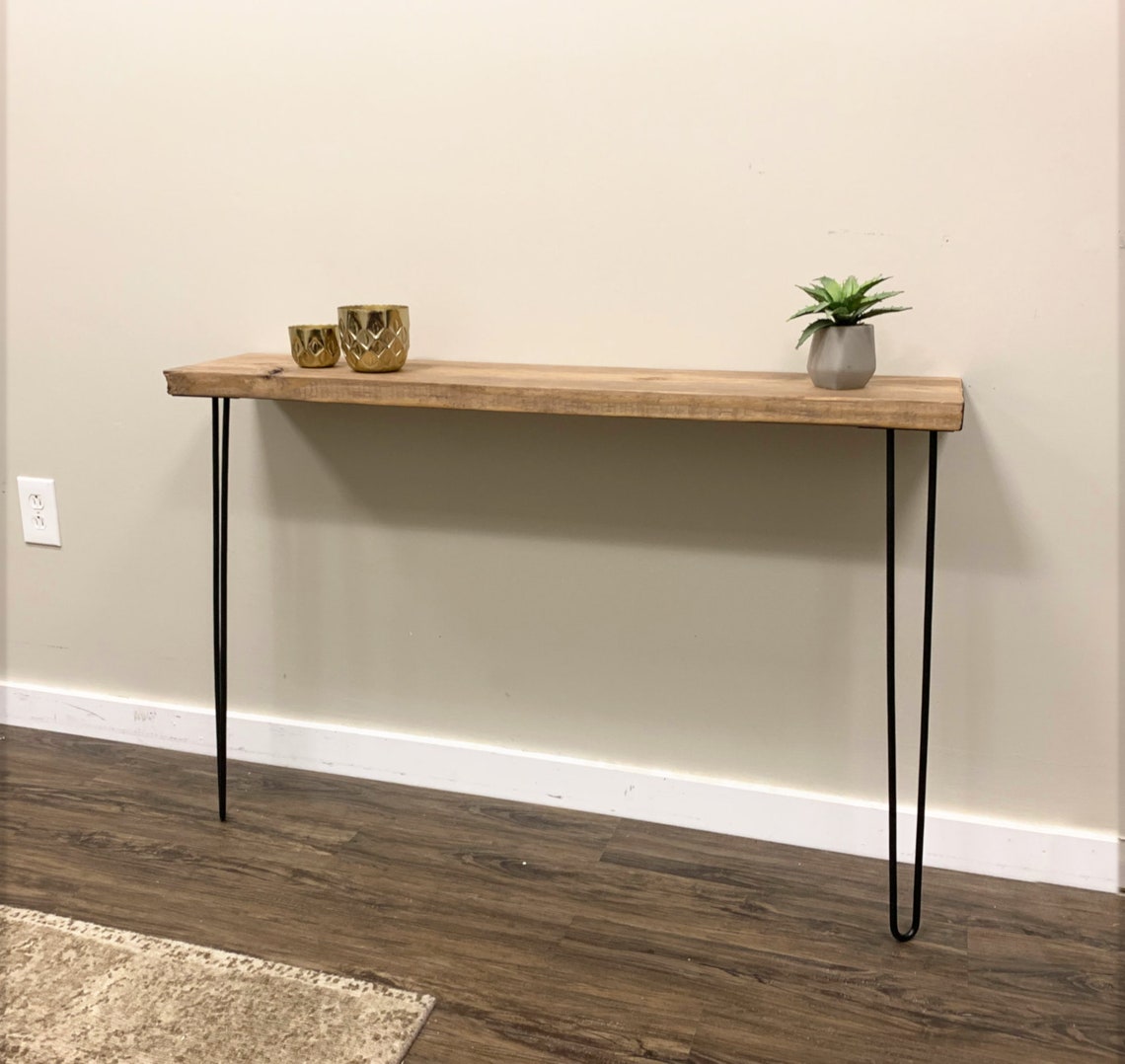 Tall Narrow Console Table with 34 hairpin legs Etsy
