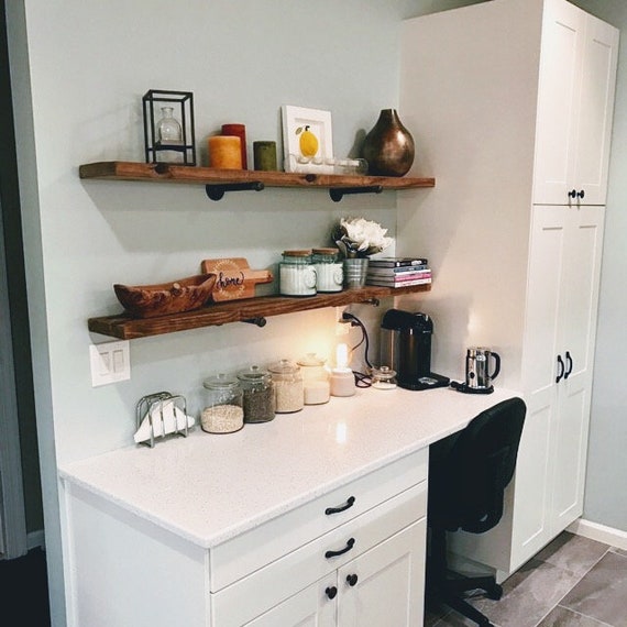 Long Floating Shelves Shelf Rustic Image 0