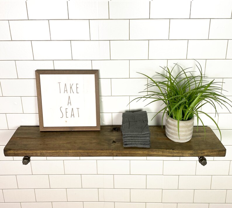 Floating shelves industrial floating shelf wall shelf Etsy