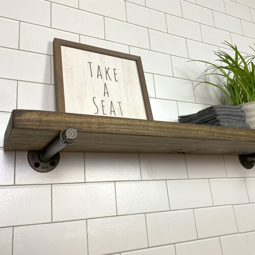 Espresso Wall Shelves For Bathroom Rispa