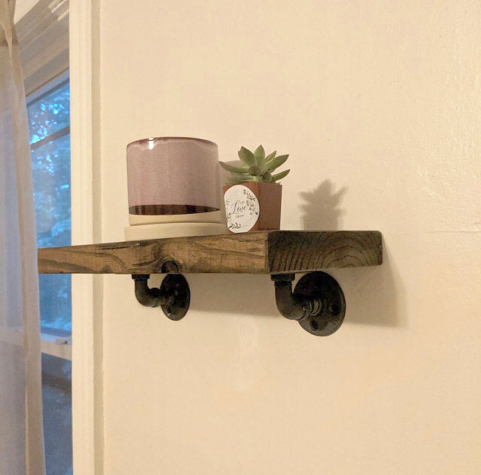 Floating Shelves WITHOUT BRACKETS Industrial Shelf Wood Etsy