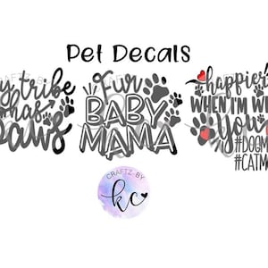 Pet Decal, Dog Decal, Cat Decal, Animal Decal, Pet Vinyl Decal, Pet Car Decal, Pet Sticker